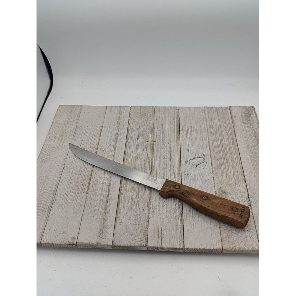 Vintage Carvel Hall Carver Knife HI Carbon Stainless Steel 7-3/4" Blade 13-1/4" - Picture 2 of 14